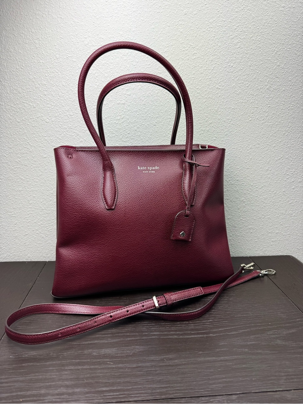 Kate Spade Eva Medium Top Zip Satchel in Cherrywood (WKRU6113)